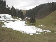 Blick nach S�den zum Rufenhof und hoch zum Rufenh�usle am 22.3.2005