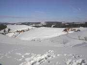 Blick von der Spirzenstrasse nach Norden zu Pf�ndlerhansenhof und Hansj�rgenhof (rechts) am 7.2.2005