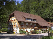 Blick nach S�den zum Gasthaus L�wen im Wagensteigtal am 17.7.2005