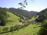 Blick nach Norden im Wagensteigtal zum Vorderbauernhof mit Abzwei zu Landersh�usle (Westen) und Schweigbrunnen (nach Osten)