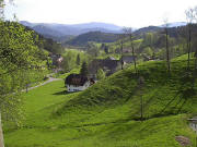 Blick im Ibental nach Süden vom Gallihof über Schlegelhansen und Schwärzlehof am 30.4.2005
