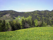 Blick von Mondschein nach Nordwesten zum Klausenhof