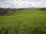 Blick nach S�den �ber Mondschein zur Lindenberg-Kapelle oben links 