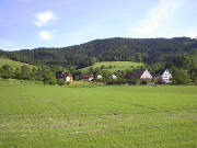 Blick nach S�den ins Ohrensbach mit Wahlenhof, Heldhansenhof, Wahlenhof, Kappmathishof und Rotenbauernhof