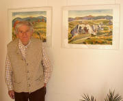Rolf Miedtke vor Hofsgrund-Bildern am 9.10.2005
