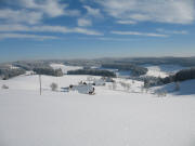 Blick nach Osten ins Einsiedel zu Doldenhof, Josenhof und Kellershof ins Jostal