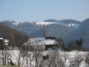 Tele-Blick nach Südosten über den Dilgerhof Oberglottertal zur Lindlehöh bei St. Peter am 13.3.2006