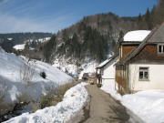 Blick nach Nordwesten in Glash�tte - hinten das Kirchlein - am 19.3.2006