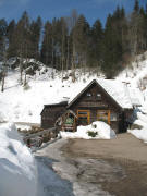 Blick nach Nordwesten zur Hexenlochmühle am 19.3.2006 - immer noch viel Schnee