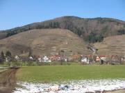 Blick vom Kappenhof nach Norden zum Glottertäler Eichberg am 13.3.2006