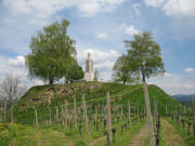 Blick nach Norden am 30.4.2006: Denkmal auf dem Hungerberg bzw. Nimberg 