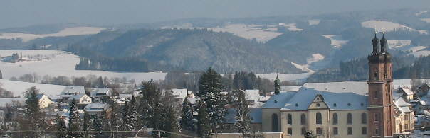 Blick vom Hornweg nach S�dosten �ber St. Peter �bers Oberibental zu Schweigh�fe am 13.3.2006