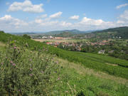 Blick vom Altenberg ob Grunern nach Norden zur Staufener Burg am 26.10.2006