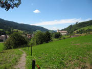 Blick nach Westen auf Altsimonswald und die Kirche am 18.8.2006