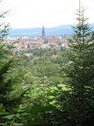 Blick nach Norden auf Freiburg kurz hinterm Eibenbrunnen am 26.8.2006