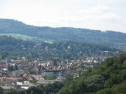 Tele-Blick vom Hirzberg nach S�dwesten zum Lorettoberg am 23.8.2006