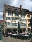 Blick nach Norden �ber Hotel/Gasthaus Rappen am 25.8.2006
