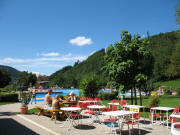 Blick nach Westen im Freibad in Altsimonswald am 18.8.2006