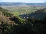Blick vom Kamelberg nach Nordosten über Fischbach ins Dreisamtal bis Stegen am 22.12.2006