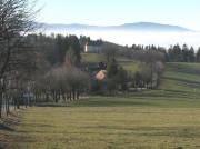 Blick nach S�dwesten �ber die Ohmenkapelle ins neblige Dreisamtal am 26.12.2006