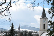 Blick nach S�den bei der Herdemer Kirche zu M�nster und Sch�nberg am 1.3.2006