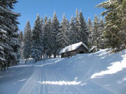 Blick nach Norden zur Hochkopfhütte am 13.2.2006