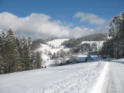Blick �ber den Hornweg nach Norden zum Campingplatz und Heitzmannhof am 11.2.2006