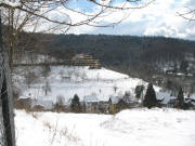 Blick von der Eichhalde nach Osten zum J�gerh�usle bzw. Mercure Hotel Panorama Freiburg am 1.3.2006