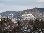 Blick nach Norden vom Lorettoberg zu Schwabentor links zum Schlo�berg am 1.3.2006