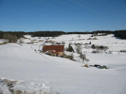 Blick nach Nordosten �ber den Michelehof auf Rudenberg am 3.2.2006
