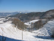 Blick nach Norden �ber den Altevogtshof und das Zastler zum Kandel am 26.2.2006