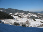 Blick nach Westen von der Gf�llwaldstrasse in V�rlinsbach auf Oberried-Obertal am 26.2.2006