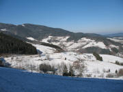 Blick nach Westen von der Gfällwaldstrasse in Vörlinsbach auf Oberried-Obertal am 26.2.2006