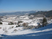 Blick nach Norden zu Kirnermarteshof, Maierhof, Weberhof und ..?.. (von links) im V�rlinsbach am 26.2.2006