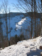 Blick nach Westen auf Aftersteg-Hasbach in der Nachmittagssonne am 10.1.2006