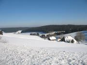 Blick von Escheck nach Nordosten über Holzhof ins Baslertal am 23.1.2006