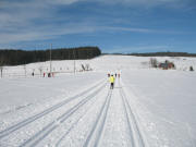 Blick  nach Norden nach dem Start an der Schwarzwaldhalle - rechts der Birkwegerlehof 