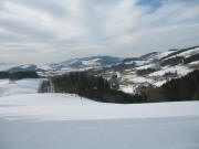 Blick nach Westen �ber den Kapfenhof auf St.Peter am 29.1.2006