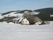 Blick nach Norden vom Skilift Windeckkopf zum Kingenhof am 31.1.2006