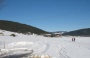Blick vom Br�cklehof nach Nordosten �ber die Feuerbergspur �ber Neubierh�usle am 3.2.2006