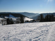 Blick vom Radschert ob Todtnauberg nach S�den �ber das Wiesental zu den Alpen am 10.1.2006