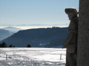 Blick von der Jakobus-Statueauf dem Radschert nach Süden zu den Alpen am 10.1.2006
