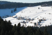 Blick vom Radschert nach Westen zum Winkel-Skilift in Muggenbrunn-Oberh�user am 10.1.2006
