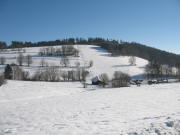 Blick nach S�den �ber den Lift auf den K�hberg am 4.1.2006