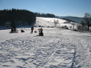 Blick nach S�den beim K�hberg-Kinderlift in Saig am 4.1.2006