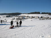 Blick vom K�hberg-Kinderlift nach Westen auf Saig am 4.1.2006