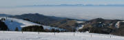 Blick nach Westen vom Schauinsland �bers neblige Rheintal zu den Vogesen am 10.1.2006