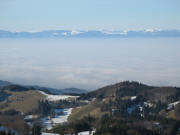 Blick nach Westen �ber M�nstertal-Sonnnhalde zu den Vogesen am 10.1.2006
