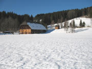 Blick nach Westen zum Henslerhof von der Seebachtal-Loipe aus