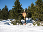 Wegekreuz beim St�benwasen-Gipfel am 30.1.2006